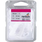 HETTICH Schnappverschluss, 14 x 30 x 25mm, Kunststoff, weiß, 2 Stück