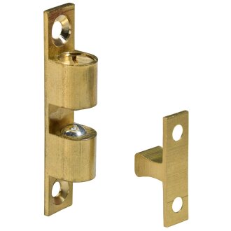 Hettich Kugelschnäpper, 9 x 49 mm, Messing matt