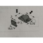 Hettich Kugelschnäpper, 12 x 30 x 20 mm, vernickelt