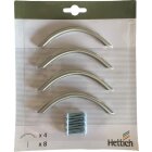 HETTICH Möbelgriffe, Edelstahl-finish, BA96, 4 Stück
