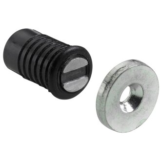 Hettich Magnetschnäpper zum Einbohren, 8 x 14 mm, schwarz, 2 Stück