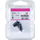 Hettich Magnetschnäpper zum Einbohren, 8 x 14 mm, schwarz, 2 Stück