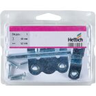 HETTICH Grendelriegel inkl. Schrauben, 50 x 45mm, verzinkt