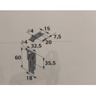 Hettich Kistenverschluss inkl. Schrauben, 18 x 60 mm, verzinkt