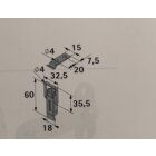 Kistenverschluss 18 x 60 mm verzinkt inkl. Schrauben