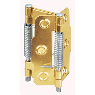 Hettich Pendeltürbeschlag, 63 mm, vermessingt, 2 Stück