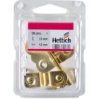 HETTICH Grendelriegel inkl. Schrauben, 33 x 35 mm, vermessingt