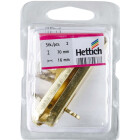 HETTICH Möbelriegel 16 x 70 mm gerade vermessingt