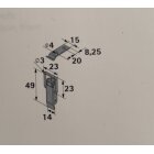 Hettich Kistenverschluss inkl. Schrauben, 15 x 56 mm, verzinkt
