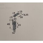 Kistenverschluss inkl. Schrauben, 15 x 56mm, verzinkt