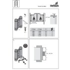 HETTICH Pendeltürbeschlag, 75mm, vernickelt
