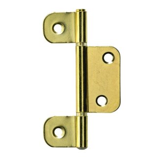 Hettich Lamellentürscharnier, 81 x 22 mm, vermessingt, 3 Stück