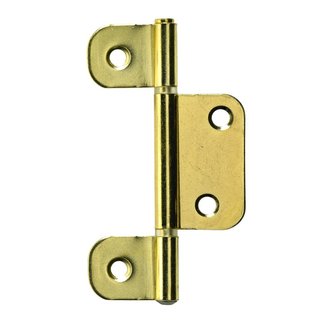 Lamellentürscharnier 81 x 22mm vermessingt 3 Stück