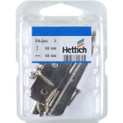 Zierscharnier 60 x 40mm vernickelt 2 Stück
