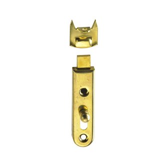 Möbelriegel 13 x 50mm gerade vermessingt 2 Stück