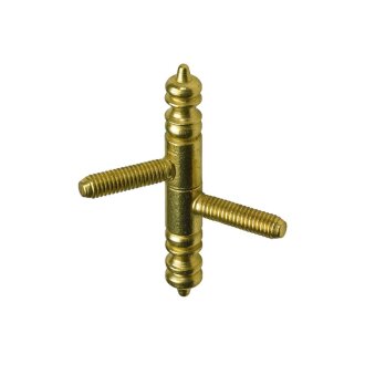 HETTICH Einbohrband 9 x 66mm vermessingt mit Zierkopf 2 Stück