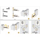 Einbohrband 15mm verzinkt für Holzzarge 1 Set (2...