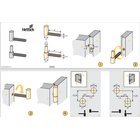 Einbohrband 15mm verzinkt für Holzzarge 1 Set (4...