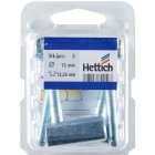 Hettich Einbohrband für Holzzarge, 15 mm, verzinkt, 1 Set (2 Ober- 2 Unterteile)