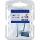 Hettich Einbohrband für Holzzarge, 15 mm, verzinkt, 2 Stück