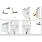 Hettich Einbohrband für Holzzarge, 15 mm, verzinkt, 2 Stück