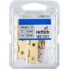 Hettich Scharnier, 51 x 25 mm, Messing matt, 2 Stück
