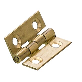 Hettich Scharnier, 25 x 19 mm, Messing matt, 2 Stück