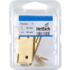 Hettich Scharnier, 40 x 40 mm, Messing matt, 2 Stück