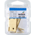 Scharnier 40 x 40mm Messing matt 2 Stück