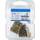 Hettich Schatullenscharnier, 20 x 47 mm, vermessingt, 2 Stück