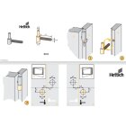 HETTICH Rahmenunterteil für Holzzarge, 10/15 mm verzinkt, 2 Stück