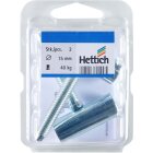 Hettich Rahmenoberteil für gefalzte Holztüren, 15 mm, verzinkt, 2 Stück