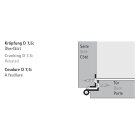 HETTICH Möbelband links gekröpft, 50 x 40mm, vernickelt, 2 Stück