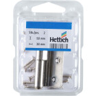 HETTICH Möbelband links gekröpft, 50 x 40mm, vernickelt, 2 Stück