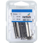 HETTICH Möbelband rechts gekröpft, 50 x 40mm, vernickelt, 2 Stück