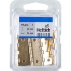 Hettich Scharnier, 40 x 25 mm, vermessingt, 4 Stück