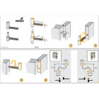 HETTICH Einbohrband für Holzzarge, 15mm, verzinkt, 2 Paar