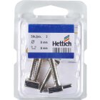 HETTICH Einbohrband für Holzzarge, 28 x Ø 8mm, vernickelt, 2 Stück