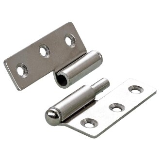 Hettich Möbelband links, 50 x 40 mm, vernickelt, 2 Stück