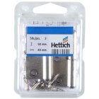 HETTICH Möbelband links, 50 x 40mm, vernickelt, 2 Stück