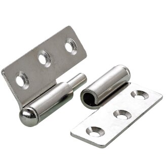 Hettich Möbelband rechts, vernickelt, 50 x 40 mm, 2 Stück