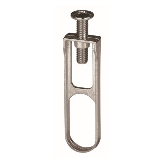 HETTICH Schrankrohrmittelträger für ovale Schrankrohre, Distanz 32 mm, Ø 15/30 mm, Zinkdruckguss vernickelt