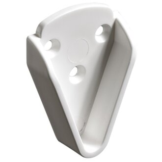 HETTICH Schrankrohrlager für runde und ovale Schrankrohre, Ø 25 mm, Kunststoff, weiß, 2 Stück