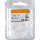 HETTICH Schrankrohrlager für runde und ovale Schrankrohre, Ø 25 mm, Kunststoff, weiß, 2 Stück