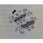 Bettbeschlag zum Verbinden von Seiten- und Kopfteilen, 54 x 100 x 1,2 mm