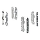 HETTICH Bettbeschlag zum Verbinden von Seiten- und Kopfteilen, 54 x 100 x 1,2 mm, 2 Sets (2x links, 2x rechts)
