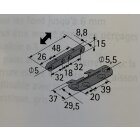 HETTICH Bettbeschlag zum Verbinden von Seiten- und Kopfteilen, 54 x 100 x 1,2 mm