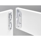 HETTICH Bettbeschlag zum Verbinden von Seiten- und Kopfteilen, 54 x 100 x 1,2mm, 2 Sets (2x links, 2x rechts)