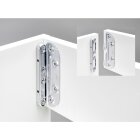 HETTICH Bettbeschlag zum Verbinden von Seiten- und Kopfteilen, 54 x 100 x 1,2mm, 2 Sets (2x links, 2x rechts)