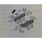 HETTICH Bettbeschlag zum Verbinden von Seiten- und Kopfteilen, 54 x 100 x 1,2mm, 2 Sets (2x links, 2x rechts)